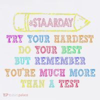 Staar Day Try Your Hardest Do Your Best Teacher Test Day Garment-Dyed Sweatshirt