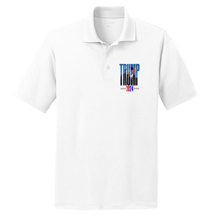 Support Donald Trump 2024 Presidential Election Campaign PosiCharge RacerMesh Polo