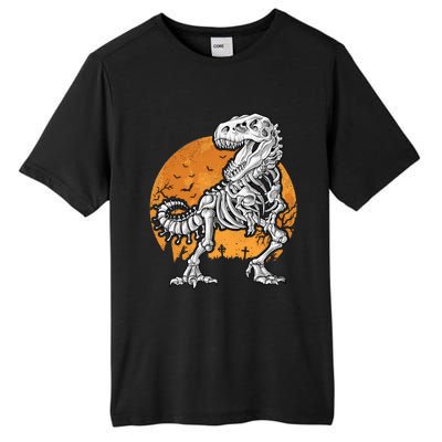 Skeleton Dinosaur T Rex Halloween Gifts Skull Rib Cage Long Sleeve Tall Fusion ChromaSoft Performance T-Shirt