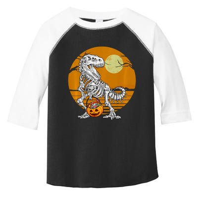 Skeleton Dinosaur T Rex Halloween Moon Gifts Hoodie Toddler Fine Jersey T-Shirt