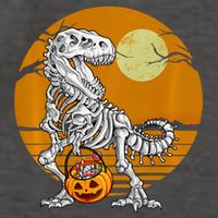 Skeleton Dinosaur T Rex Halloween Moon Gifts Hoodie Vector Backpack