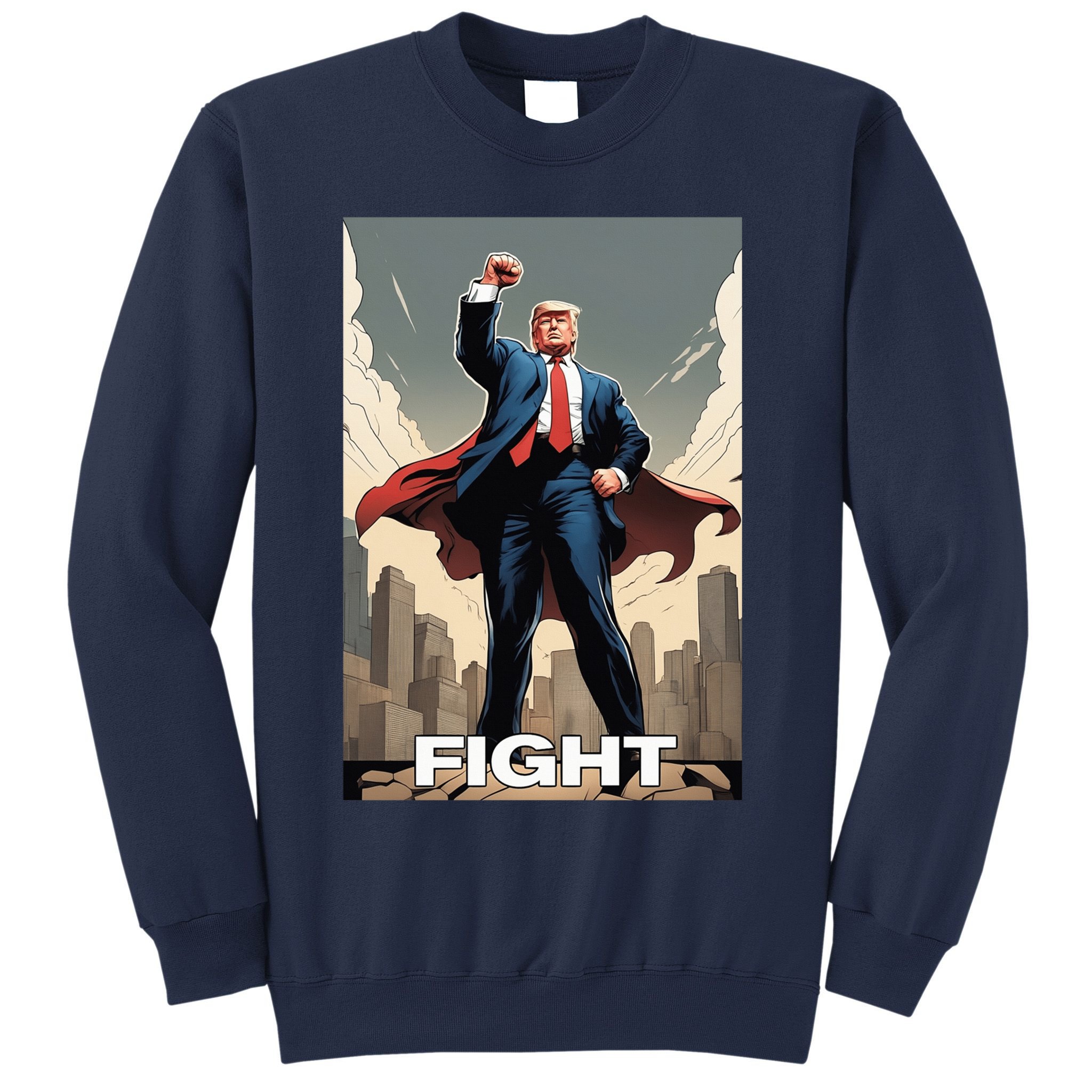 Superhero Donald Trump Fight Trump 2024 Us Flag Donald Trump Pennsylvania Pa Sweatshirt