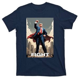 Superhero Donald Trump Fight Trump 2024 Us Flag Donald Trump Pennsylvania Pa T-Shirt