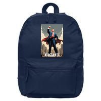 Superhero Donald Trump Fight Trump 2024 Us Flag Donald Trump Pennsylvania Pa 16 in Basic Backpack