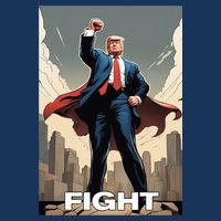 Superhero Donald Trump Fight Trump 2024 Us Flag Donald Trump Pennsylvania Pa 16 in Basic Backpack