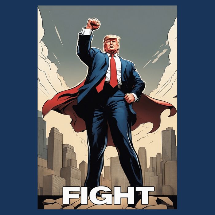 Superhero Donald Trump Fight Trump 2024 Us Flag Donald Trump Pennsylvania Pa 16 in Basic Backpack