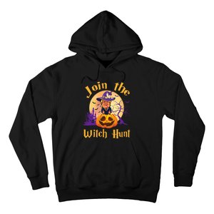 Scary Donald Trump Witch Halloween Day Join The Witch Hunt Hoodie