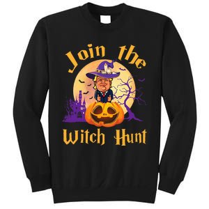 Scary Donald Trump Witch Halloween Day Join The Witch Hunt Sweatshirt