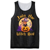 Scary Donald Trump Witch Halloween Day Join The Witch Hunt Mesh Reversible Basketball Jersey Tank