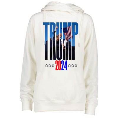 Support Donald Trump 2024 Presidential Election Campaign Womens Funnel Neck Pullover Hood