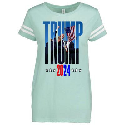 Support Donald Trump 2024 Presidential Election Campaign Enza Ladies Jersey Football T-Shirt