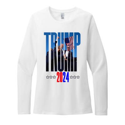 Support Donald Trump 2024 Presidential Election Campaign Womens CVC Long Sleeve Shirt