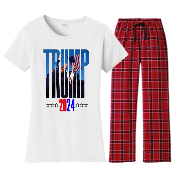 Support Donald Trump 2024 Presidential Election Campaign Women's Flannel Pajama Set