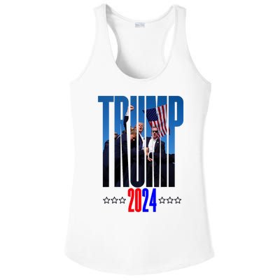 Support Donald Trump 2024 Presidential Election Campaign Ladies PosiCharge Competitor Racerback Tank