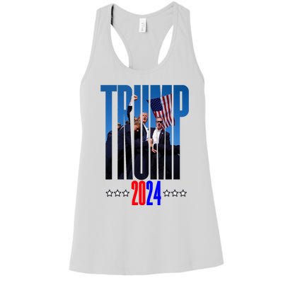 Support Donald Trump 2024 Presidential Election Campaign Women's Racerback Tank