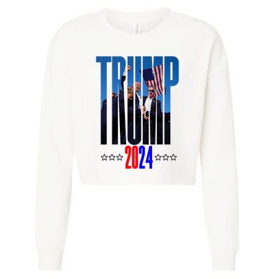 Support Donald Trump 2024 Presidential Election Campaign Cropped Pullover Crew