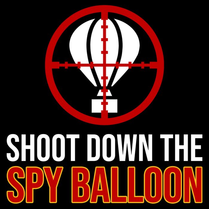 Shoot Down The Spy Balloon Political Drawstring Bag