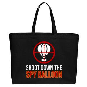 Shoot Down The Spy Balloon Political Cotton Canvas Jumbo Tote