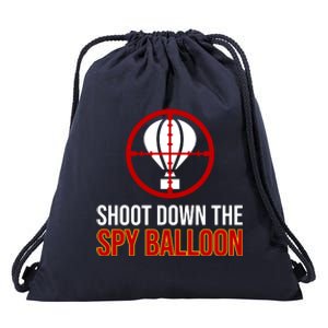 Shoot Down The Spy Balloon Political Drawstring Bag