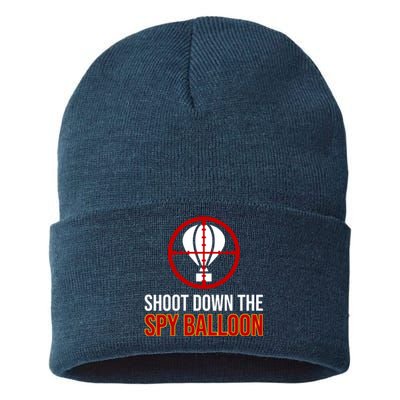 Shoot Down The Spy Balloon Political Sustainable Knit Beanie