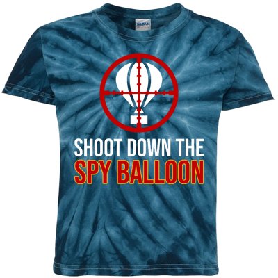 Shoot Down The Spy Balloon Political Kids Tie-Dye T-Shirt