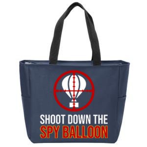 Shoot Down The Spy Balloon Political Zip Tote Bag