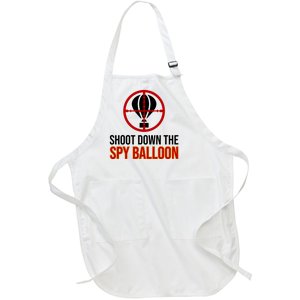 Shoot Down The Spy Balloon Political Full-Length Apron With Pockets