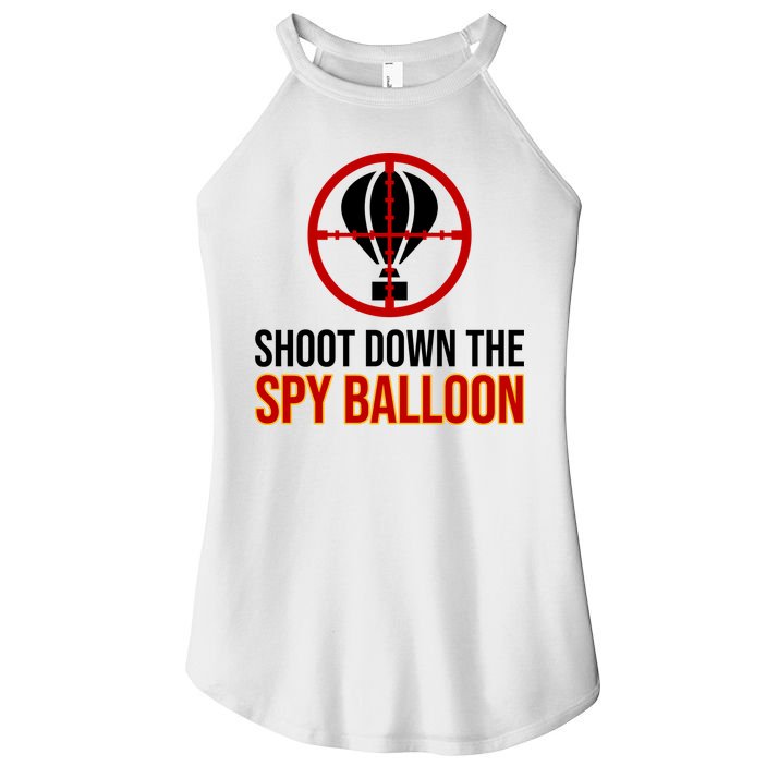 Shoot Down The Spy Balloon Political Women's Perfect Tri Rocker Tank