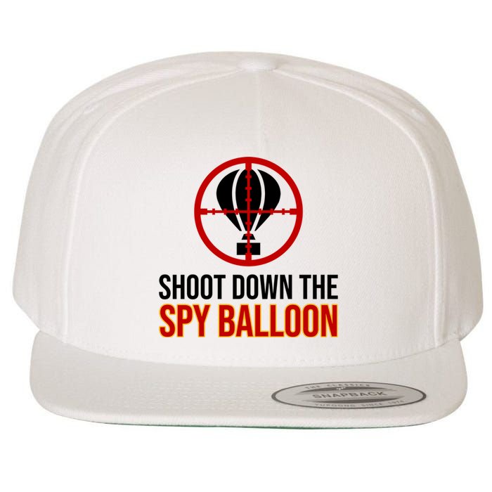 Shoot Down The Spy Balloon Political Wool Snapback Cap