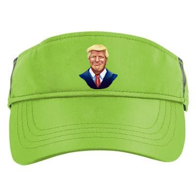 Smiling Donald Trump Portrait Adult Drive Performance Visor