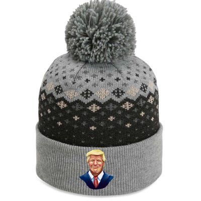 Smiling Donald Trump Portrait The Baniff Cuffed Pom Beanie