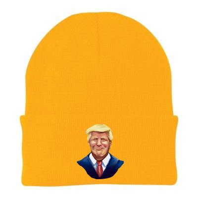 Smiling Donald Trump Portrait Knit Cap Winter Beanie