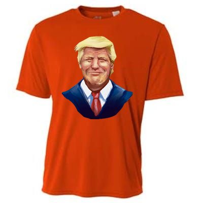 Smiling Donald Trump Portrait Cooling Performance Crew T-Shirt