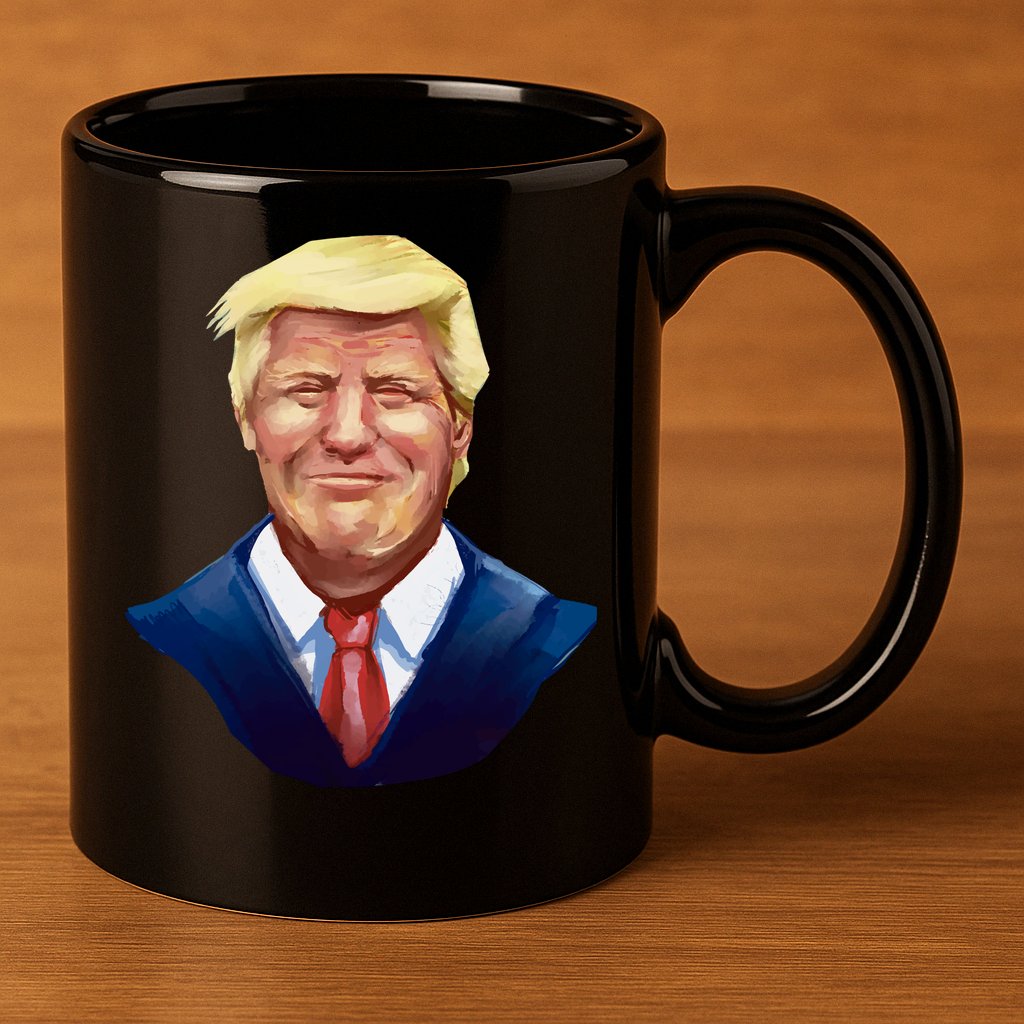 Smiling Donald Trump Portrait 11oz C Handle Ceramic Mug