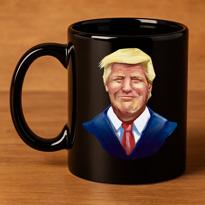 Smiling Donald Trump Portrait 11oz C Handle Ceramic Mug