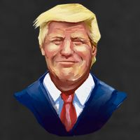 Smiling Donald Trump Portrait 11oz C Handle Ceramic Mug