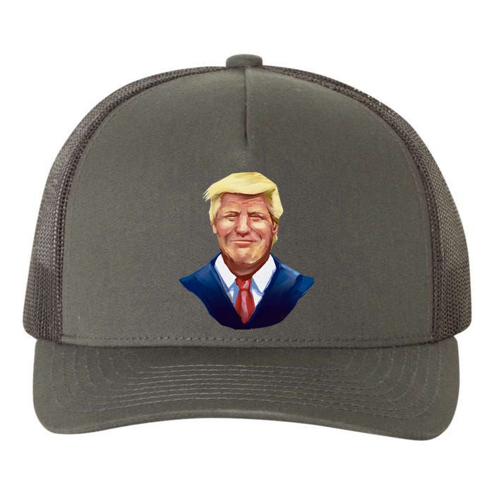 Smiling Donald Trump Portrait Yupoong Adult 5-Panel Trucker Hat