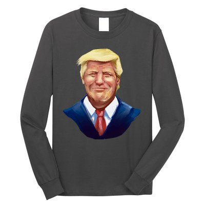 Smiling Donald Trump Portrait Long Sleeve Shirt