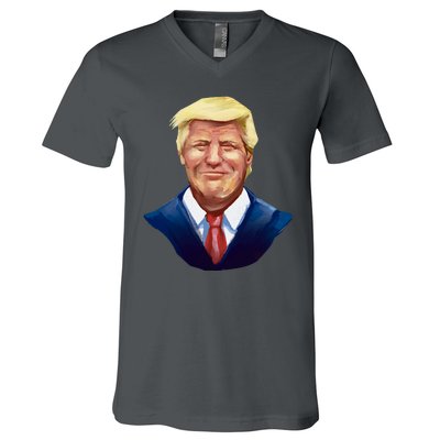 Smiling Donald Trump Portrait V-Neck T-Shirt