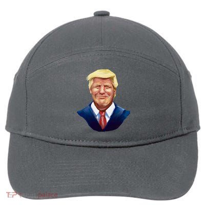 Smiling Donald Trump Portrait 7-Panel Snapback Hat