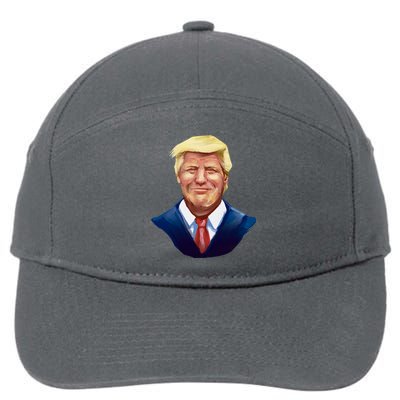 Smiling Donald Trump Portrait 7-Panel Snapback Hat