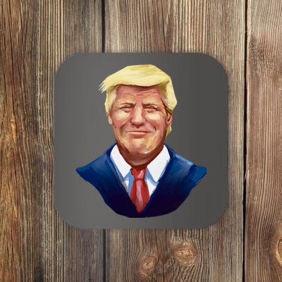 Smiling Donald Trump Portrait Coaster