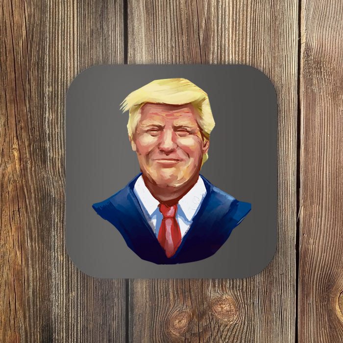 Smiling Donald Trump Portrait Coaster