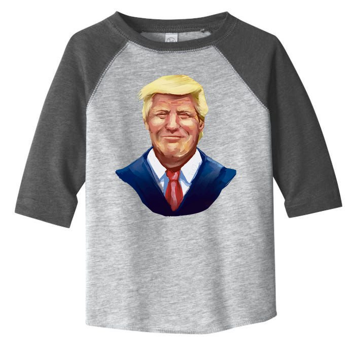 Smiling Donald Trump Portrait Toddler Fine Jersey T-Shirt