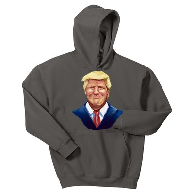 Smiling Donald Trump Portrait Kids Hoodie