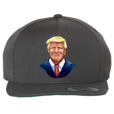 Smiling Donald Trump Portrait Wool Snapback Cap