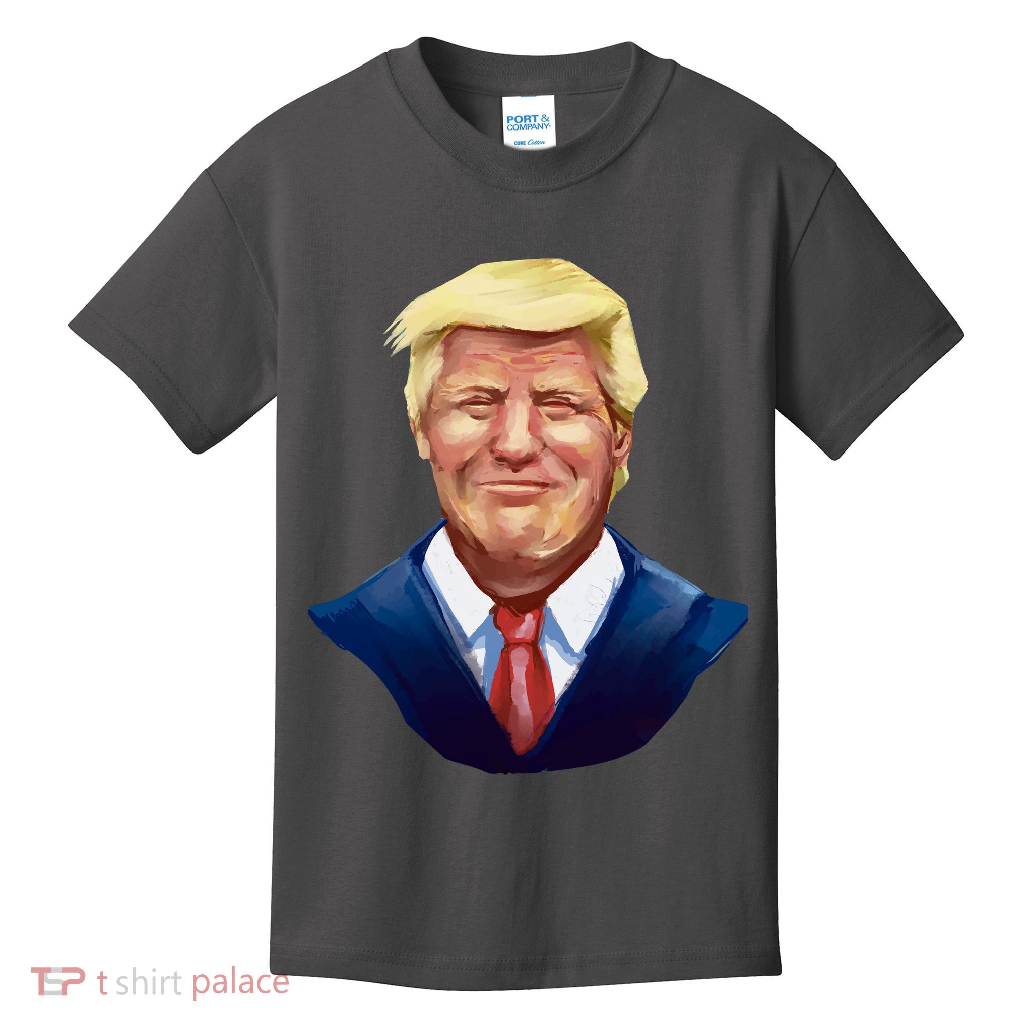 Smiling Donald Trump Portrait Kids T-Shirt