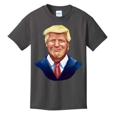 Smiling Donald Trump Portrait Kids T-Shirt