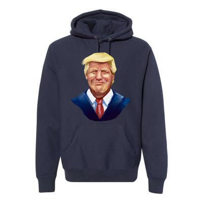 Smiling Donald Trump Portrait Premium Hoodie