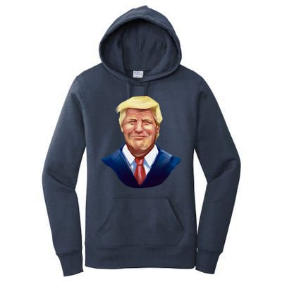 Smiling Donald Trump Portrait Women's Pullover Hoodie